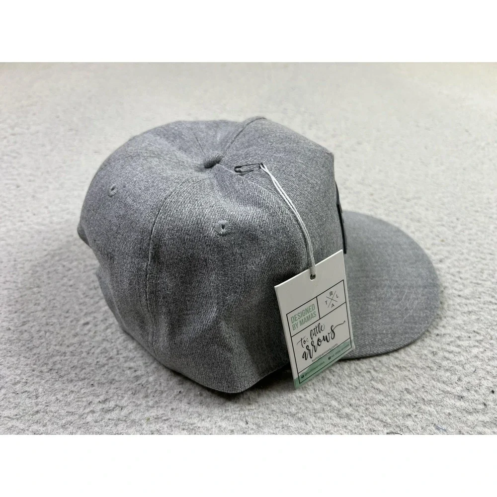 To Little Arrows Hat Cap Snap Back Mens One Size Gray Patch Flat Brim SB